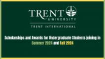 CẬP NHẬT: Danh sách học bổng cho kỳ học mùa Hè và mùa Thu 2024 tại Trent University (Canada)